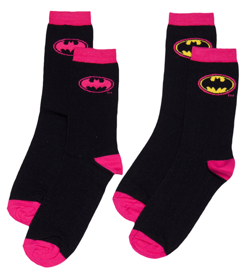 Ladies Batgirl 2pk Socks