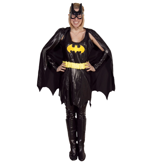 Ladies Batgirl Fancy Dress Costume