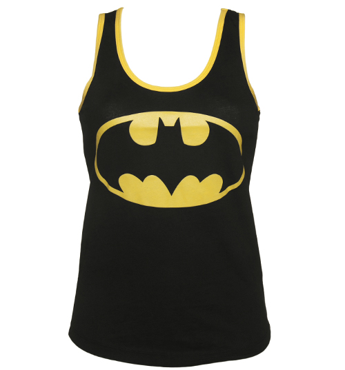 Ladies Black Batman Classic Logo Vest