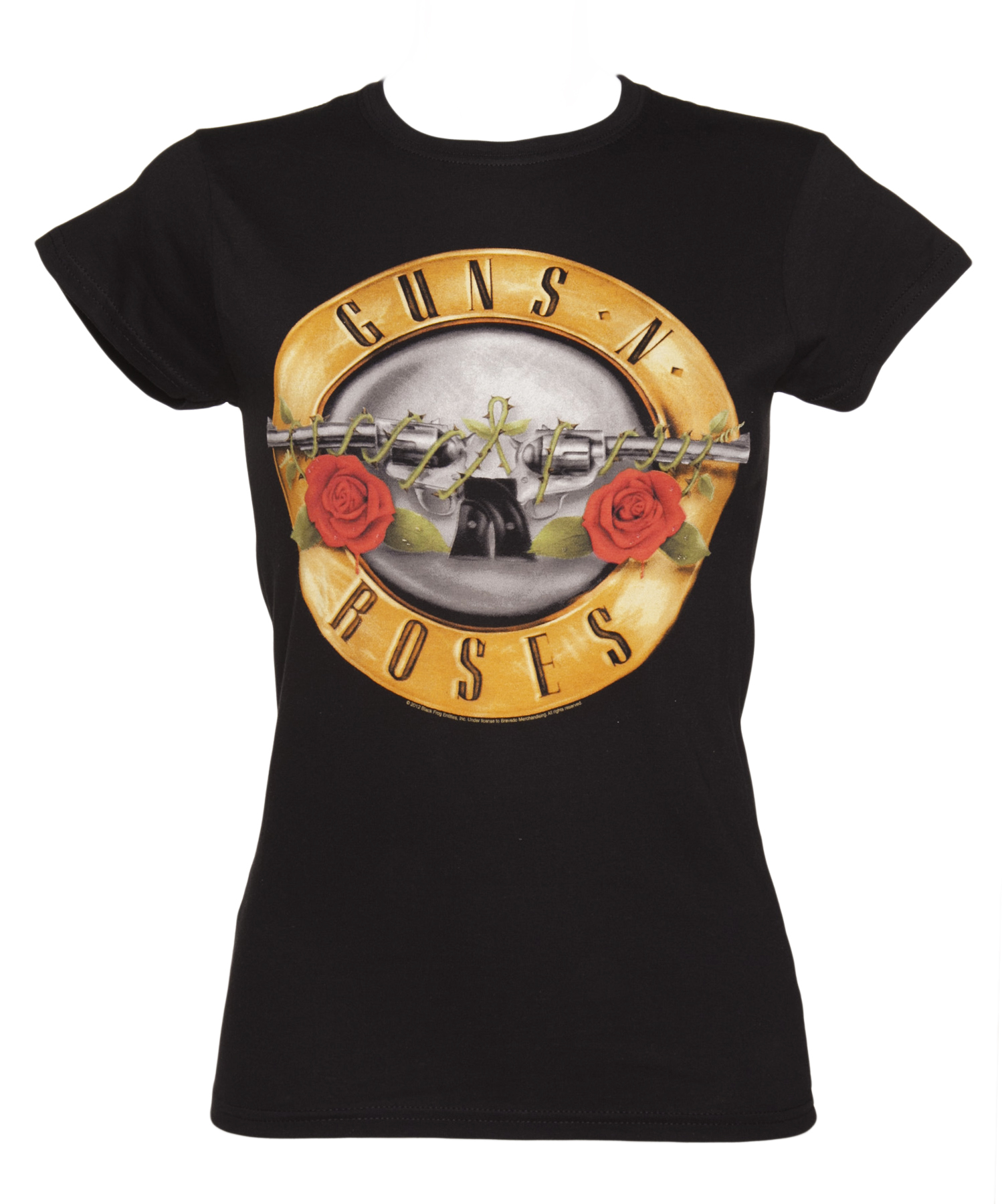 Ladies Black Guns N Roses Classic Bullet Logo