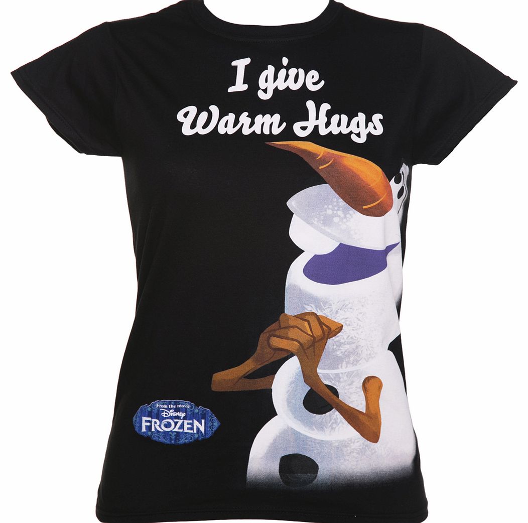 Black Olaf I Give Warm Hugs Frozen T-Shirt