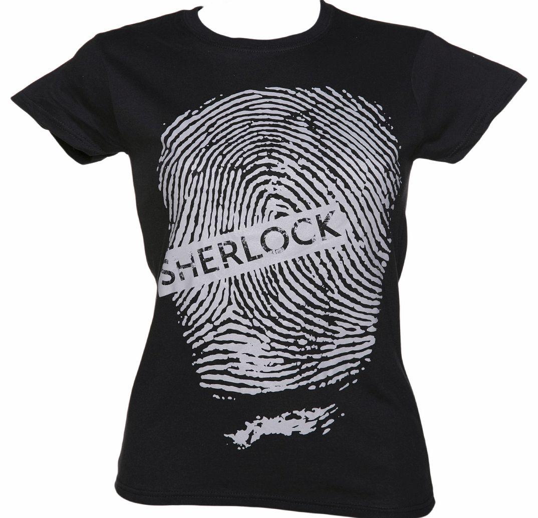 Black Sherlock Fingerprint T-Shirt