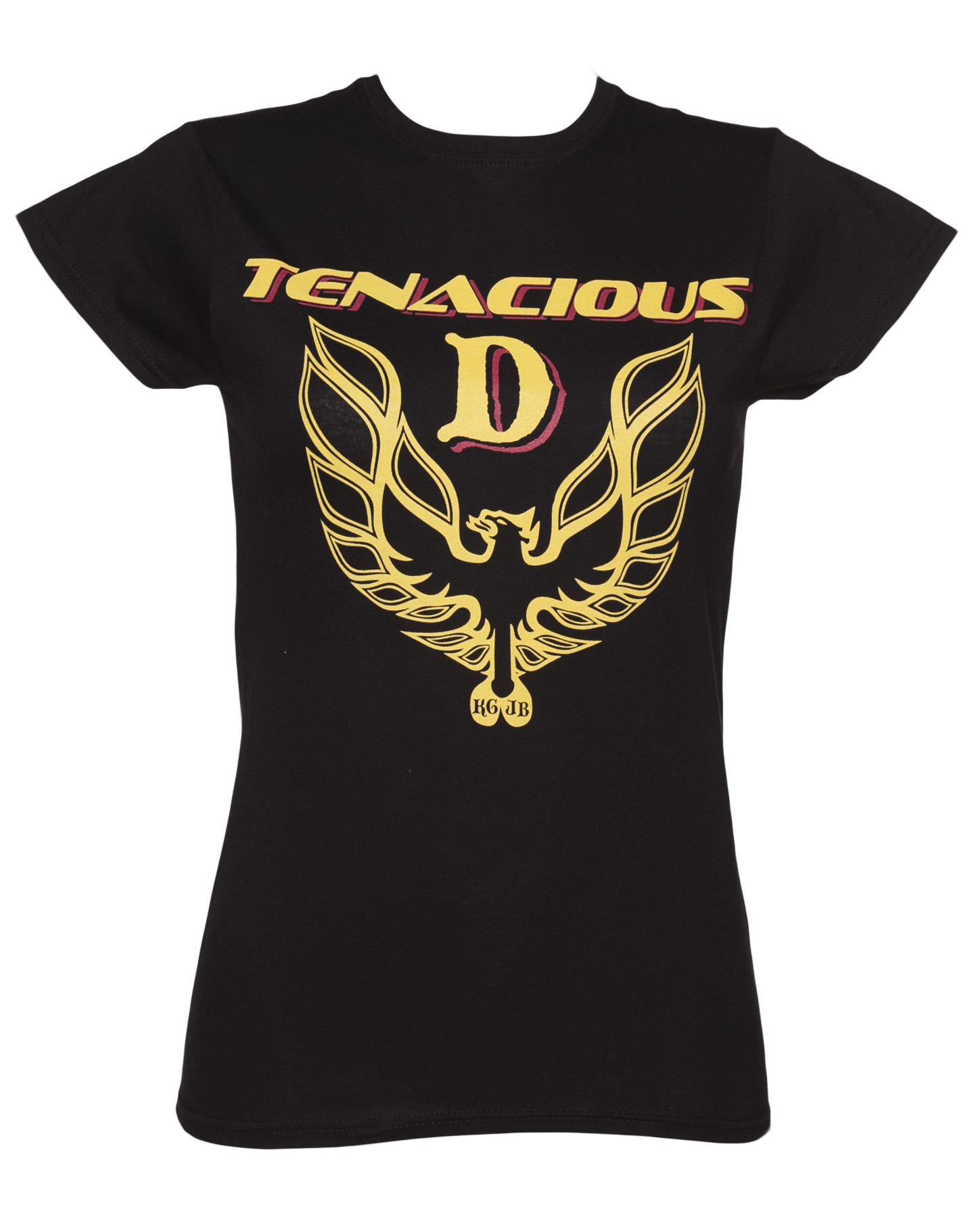 Ladies Black Tenacious D Fire Bird T-Shirt