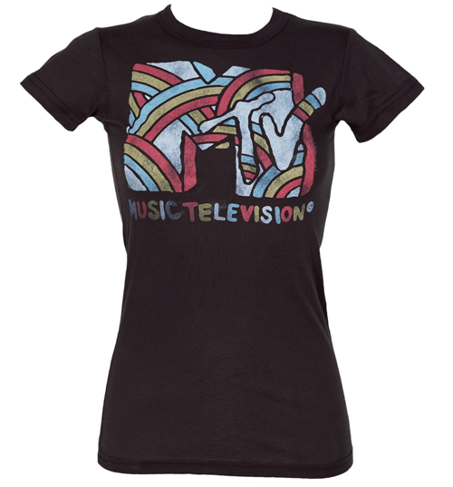 Ladies Black Wash MTV T-Shirt from Junk Food