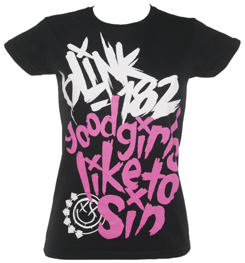 Ladies Blink 182 Good Girls Like To Sin T-Shirt