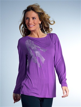 Boat Neckline Jersey T-Shirt