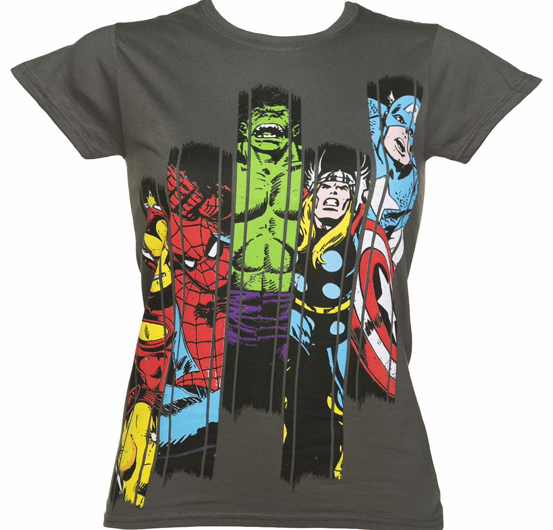 Charcoal Marl Marvel Superheroes Panel