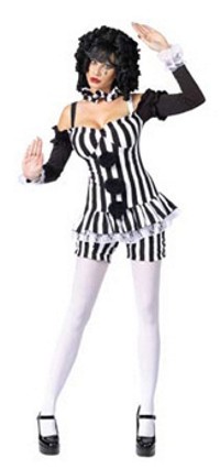 Ladies Costume: Moulin Rouge Mime (Small/Med)
