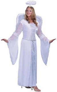 Ladies Costume: Plus Size Velvet Heavenly Angel