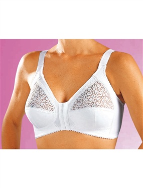 Ladies Cotton Non-Wired Bra with Lace Top Section
