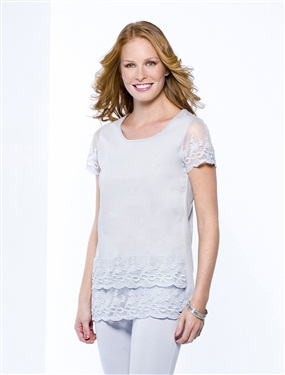 Ladies Dual Fabric T-Shirt