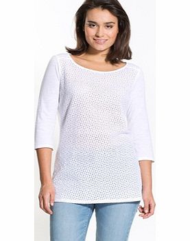 Ladies Dual Fabric Tunic T-shirt