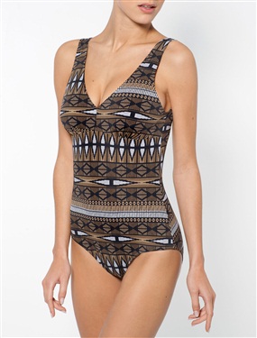 Ladies Ethnic Print Swimsuit