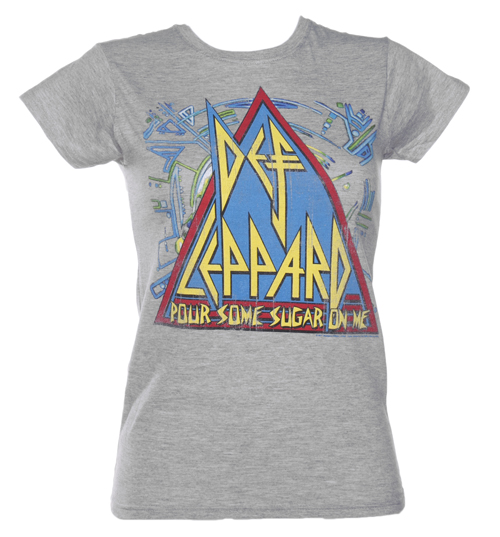 Ladies Grey Def Leppard Pour Some Sugar On Me