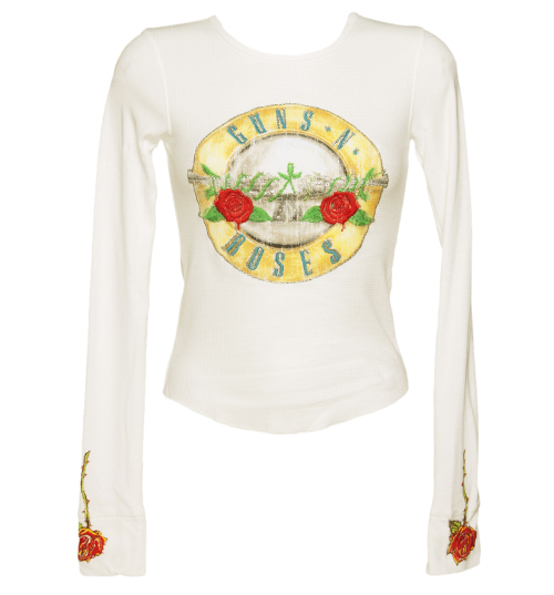 Ladies Guns N Roses Long Sleeve Skinny Fit T-Shirt