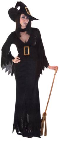 Ladies Halloween: Black Witch - Large