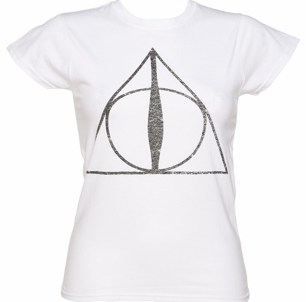 Ladies Harry Potter Deathly Hallows Symbol T-Shirt