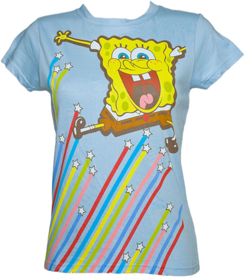 ladies Jumping SpongeBob T-Shirt