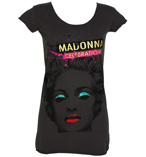 Ladies Madonna Celebration Foil Print T-Shirt