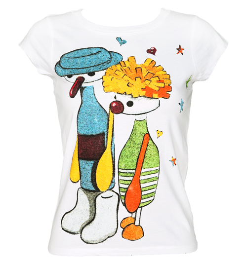 Ladies Mr and Mrs Spoon Button Moon T-Shirt from