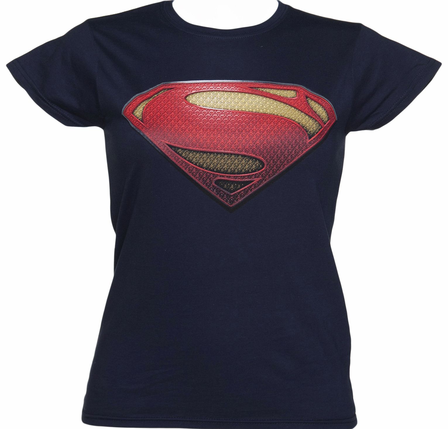 Ladies Navy Superman Man Of Steel DC Comics