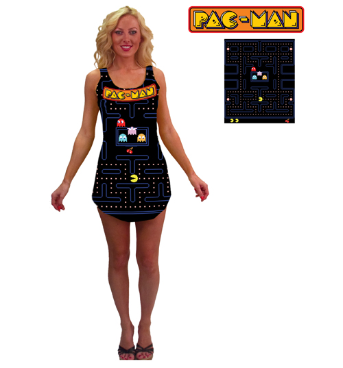 Ladies Pac-Man Video Screen Tank Fancy Dress