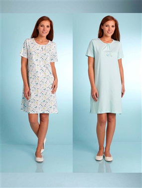 Ladies Pack of 2 T-Shirt-Style Nightdresses 1