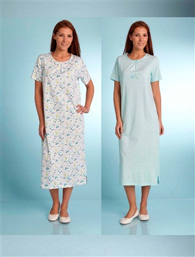 Ladies Pack of 2 T-Shirt-Style Nightdresses