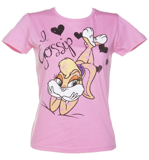 Ladies Pink Lola Bunny Looney Tunes I Love