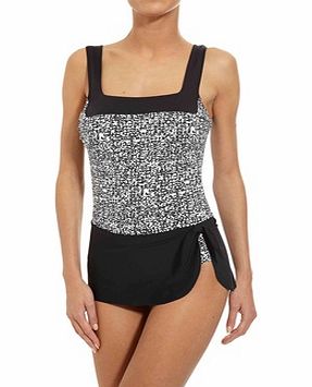 Ladies Printed Skirted Swimsuit