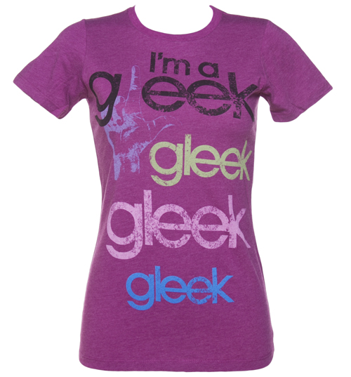 Ladies Purple Im A Gleek T-Shirt