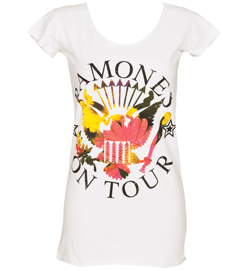 Ladies Ramones Flowers T-Shirt from Amplified