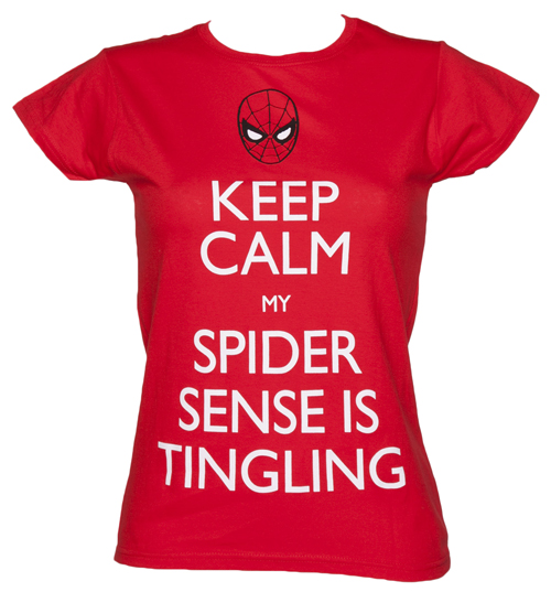 Red Keep Calm My Spidey Senses Are