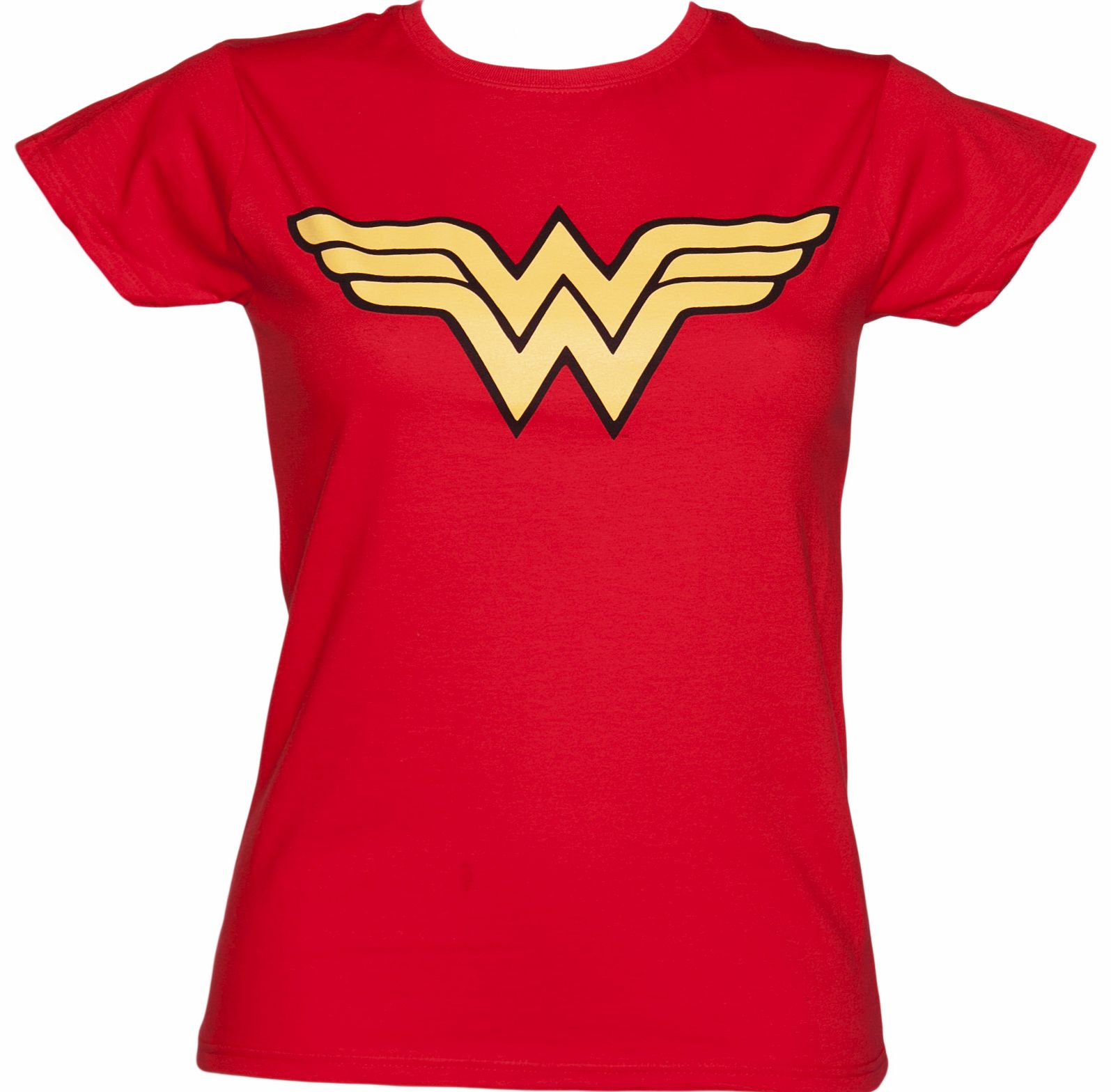 Ladies Red Wonder Woman Logo T-Shirt