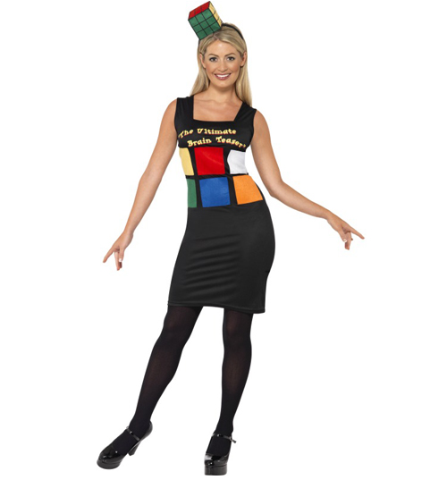 Ladies Rubiks Cube Fancy Dress Costume