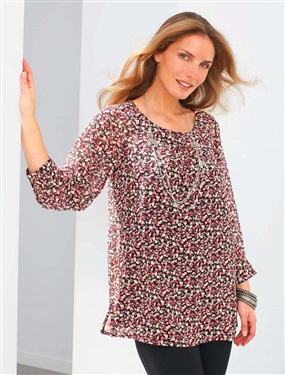 Ladies Sheer Blouse with Camisole