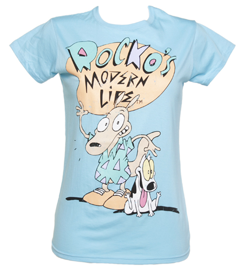 Sky Blue Rockos Modern Life T-Shirt