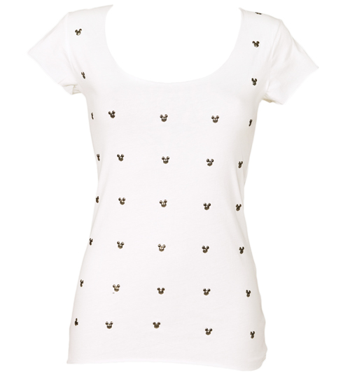 Ladies Slash Back Mickey Mouse T-Shirt from