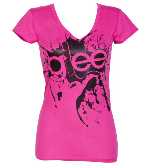 Ladies Splatter Glee V-Neck T-Shirt