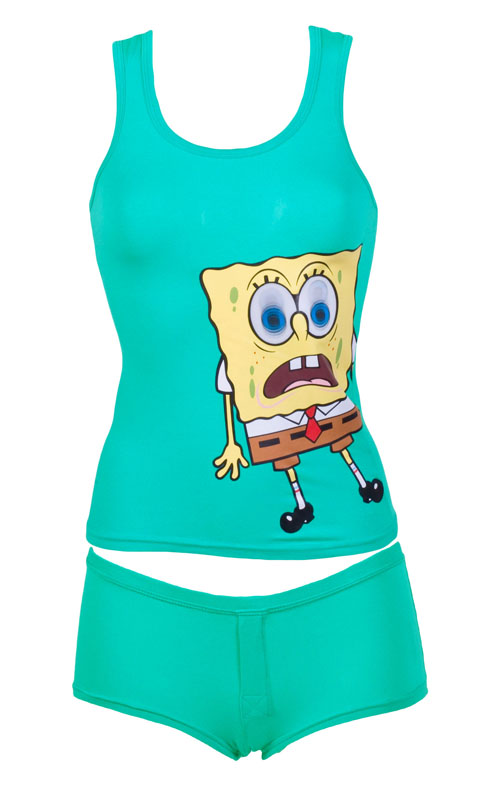 ladies Spongebob Vest and Boyshort PJ Set