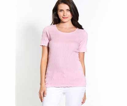 Ladies Stretch T-Shirt in Textured Fabric