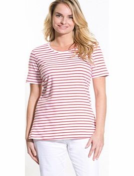 Striped Jersey Knit T-Shirt