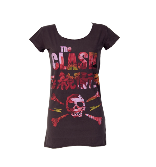 Ladies The Clash Flowers T-Shirt from Amplified