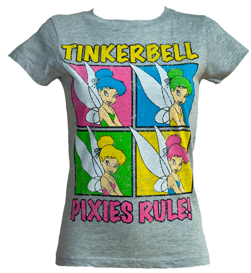 ladies Tinkerbell Pixies Rule T-Shirt