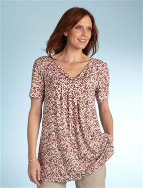 Ladies Tunic T-Shirt with Cowl Neckline