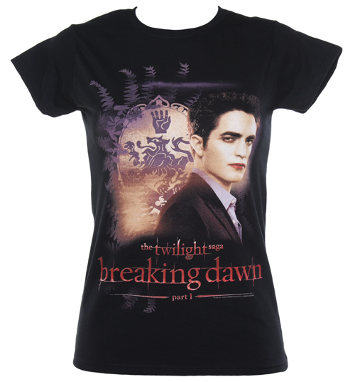 Ladies Twilight Breaking Dawn Edward Crest T-Shirt