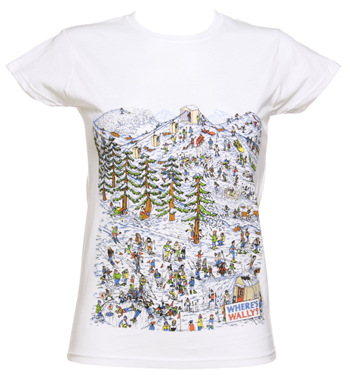 Ladies Wheres Wally Snow Scene T-Shirt