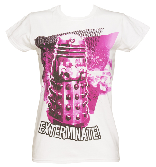 White Dalek Exterminate Doctor Who T-Shirt