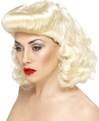 ladies Wig - 40s Pin Up Girl (Blonde)