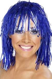 ladies Wig - Cyber Tinsel (Blue)